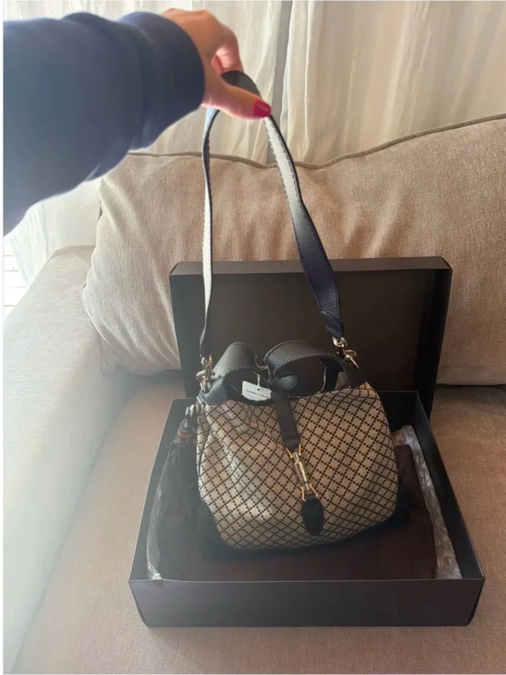 GUCCI Jackie Diamante canvas bag - Picture 2 of 14